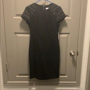 Calvin Klein black studded shift dress